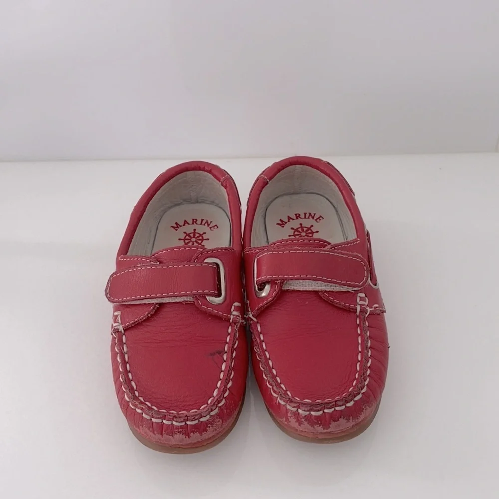 Marine W.A.G. Boys Red Moccasins Size 25